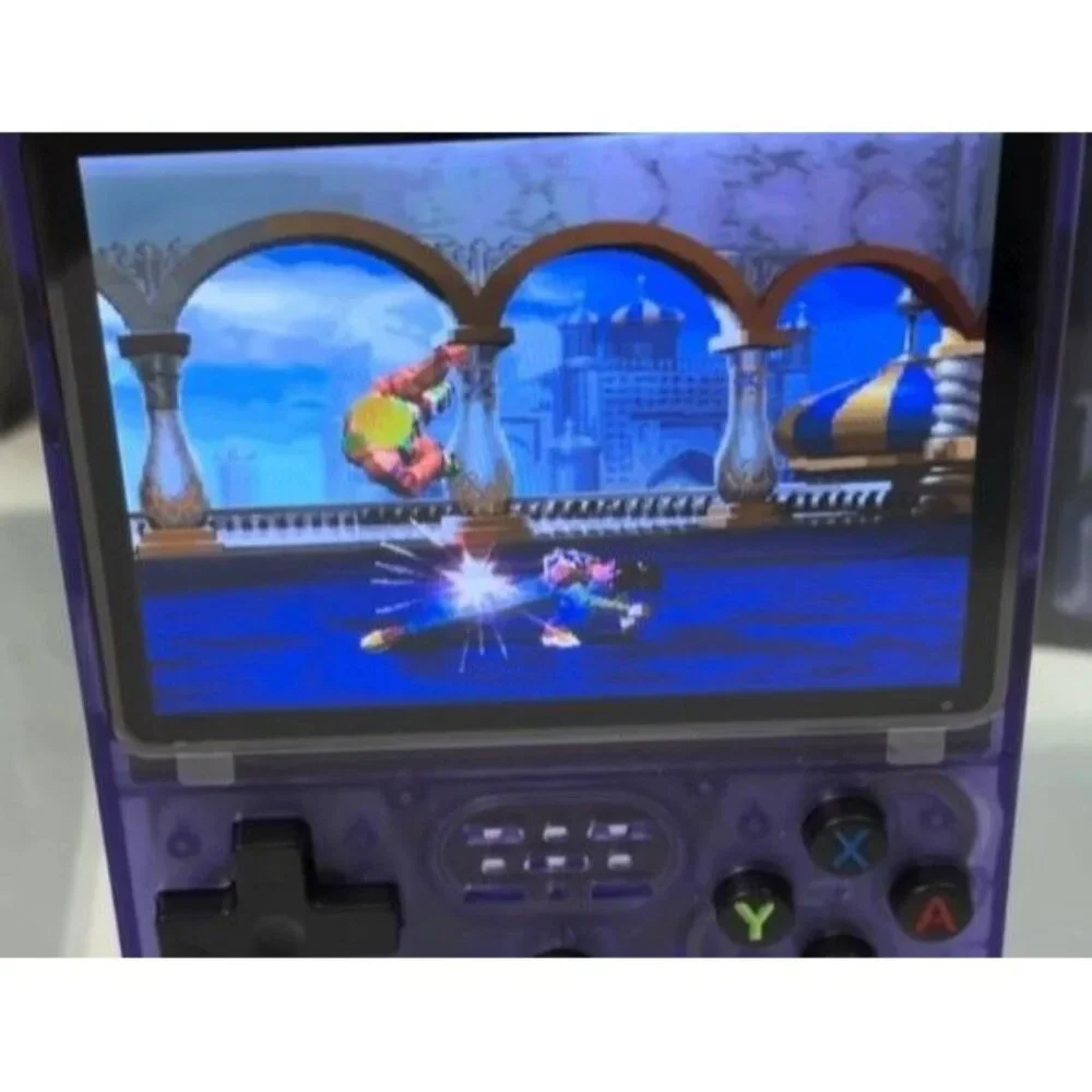 R36S Handheld Game Console 3.5 Inch Color Screen Retro 21,000 Plus Games Purple